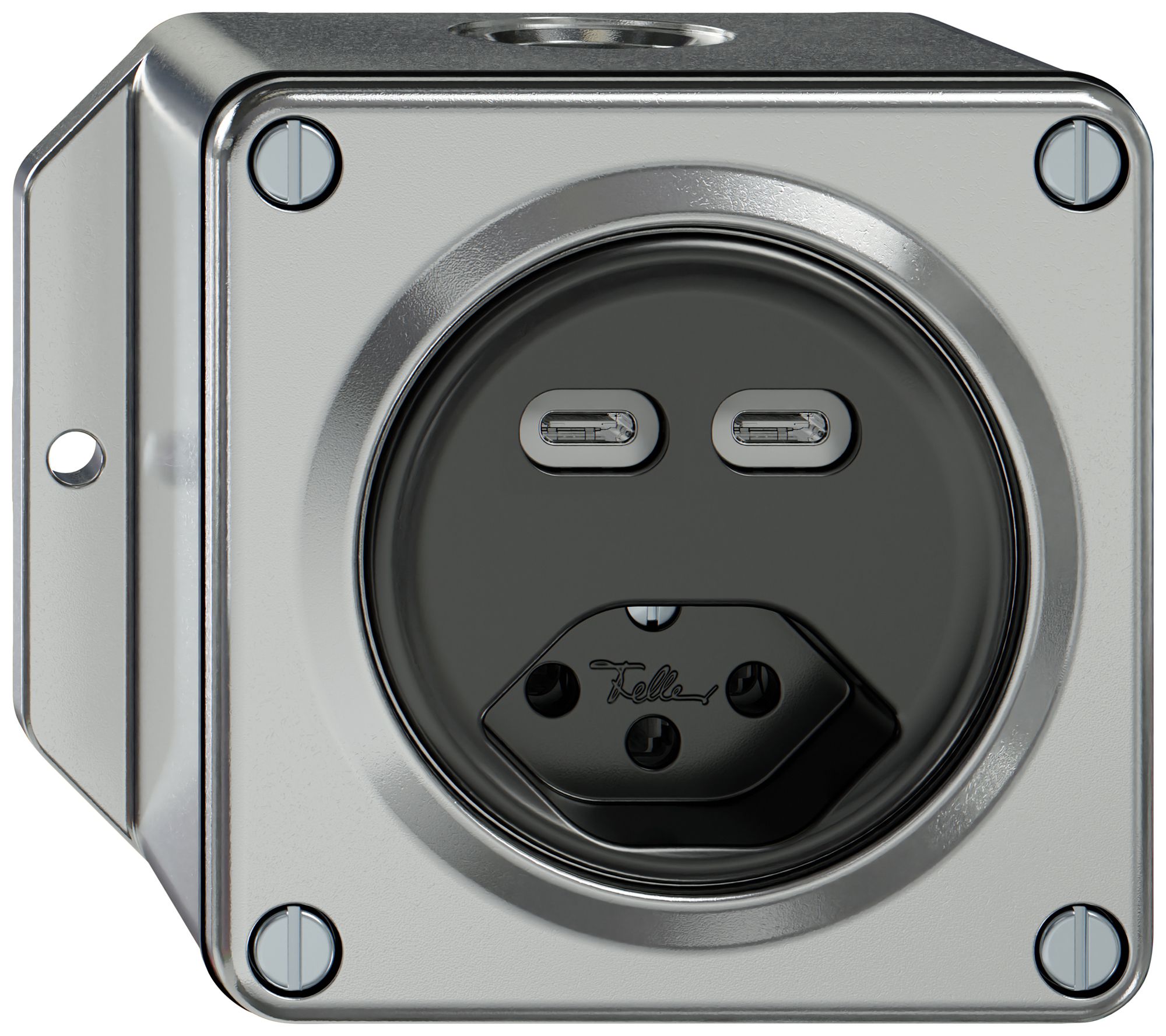 Presa di carica USB AP ELEMENT 2×USB-C 3000mA + 1×T13 alluminio