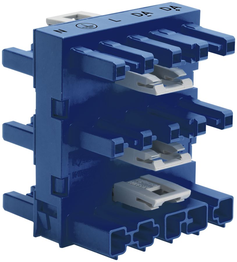 Verteilerblock WINSTA MIDI 770 Kodierung: I, 5L, 1 Eingang/5 Ausgänge, blau