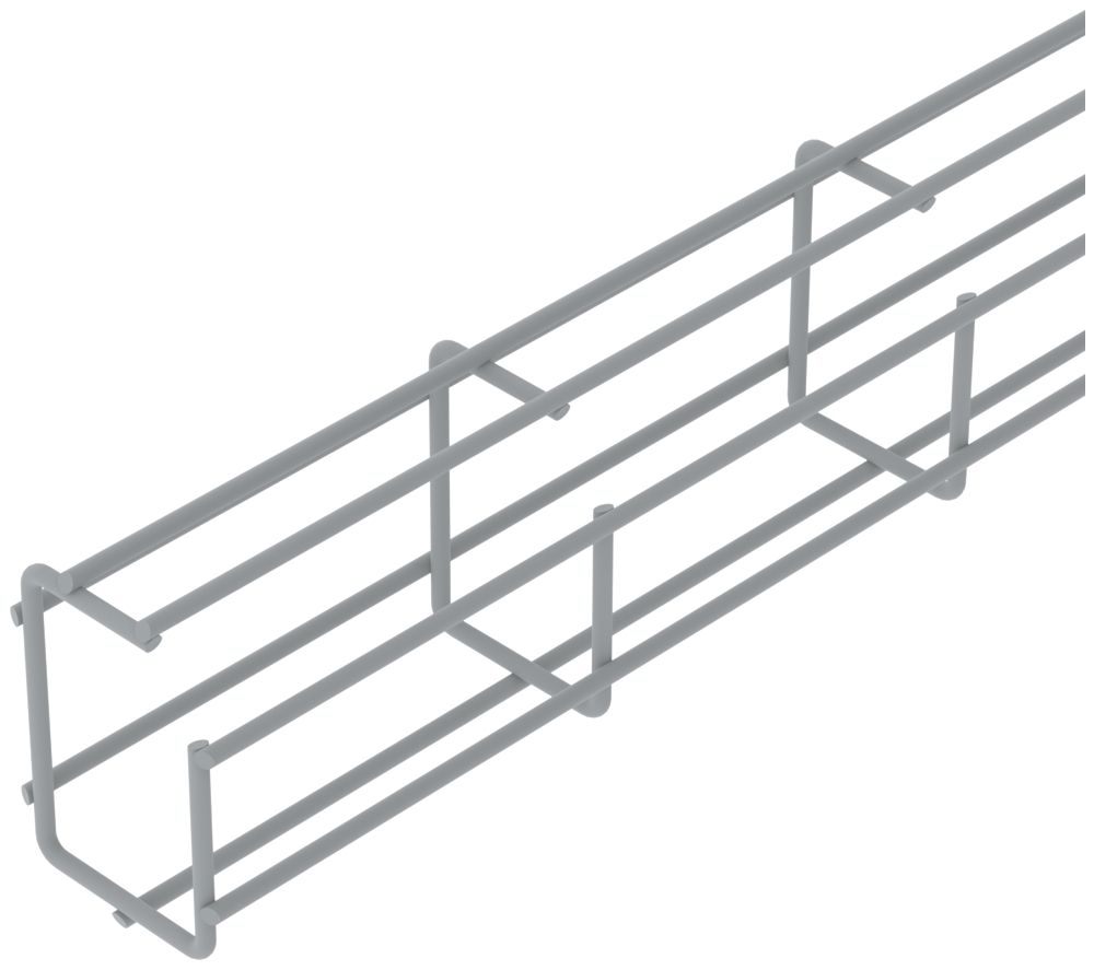 Gitterrinne Bettermann G-GR 75×50×3000mm, St, NG-10, halogenfrei, lichtgrau