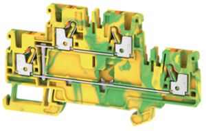 Borne de protection Weidmüller A2C PUSH IN 2.5mm² 2 étages vert/jaune