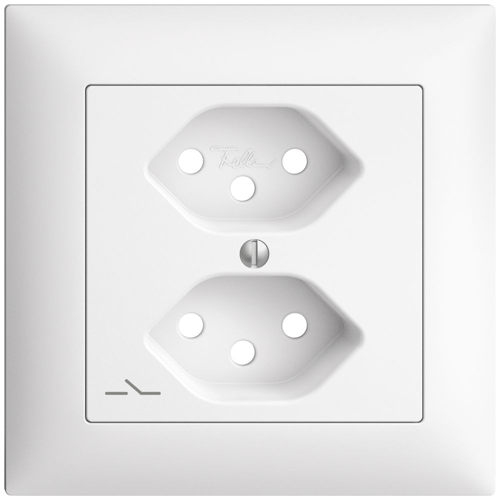 Kit frontale EDIZIOdue bianco 88×88mm 2×T13/1 con shutter