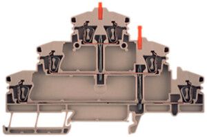 Borne multi-étage Weidmüller ZDLD 2VN connexion à ressort 2.5mm² 3 étages beige