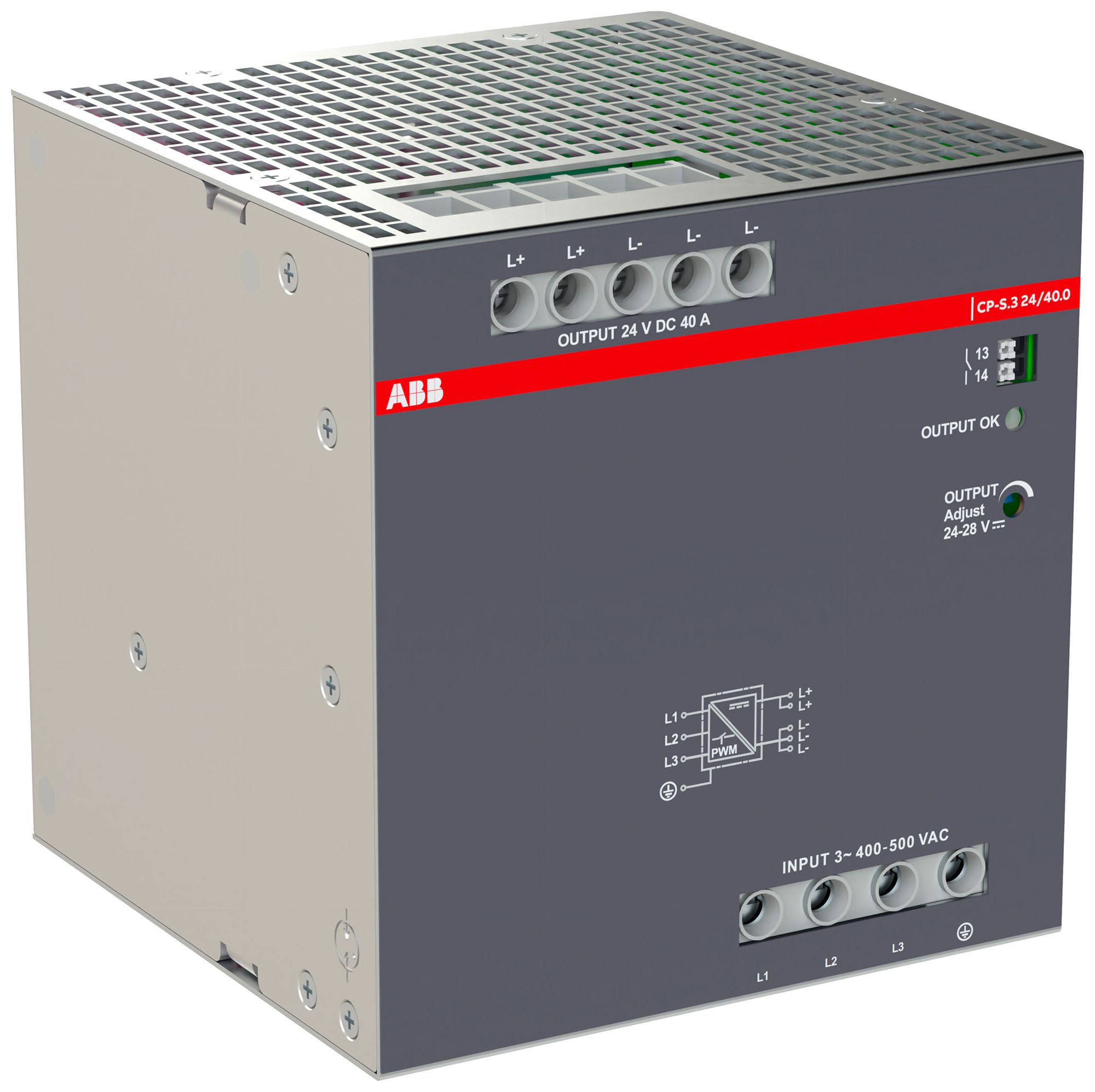EB-Schaltnetzgerät ABB CP-S.3 24/40.0 320…575VAC 24…28VDC 40A 960W