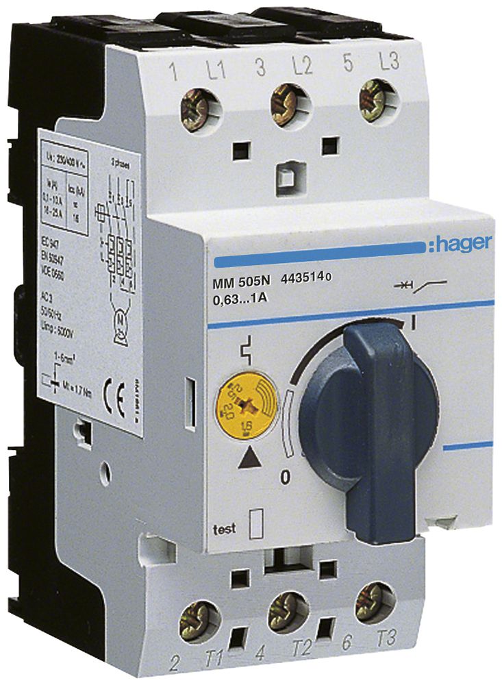 Salvamotore Hager 0.63…1A