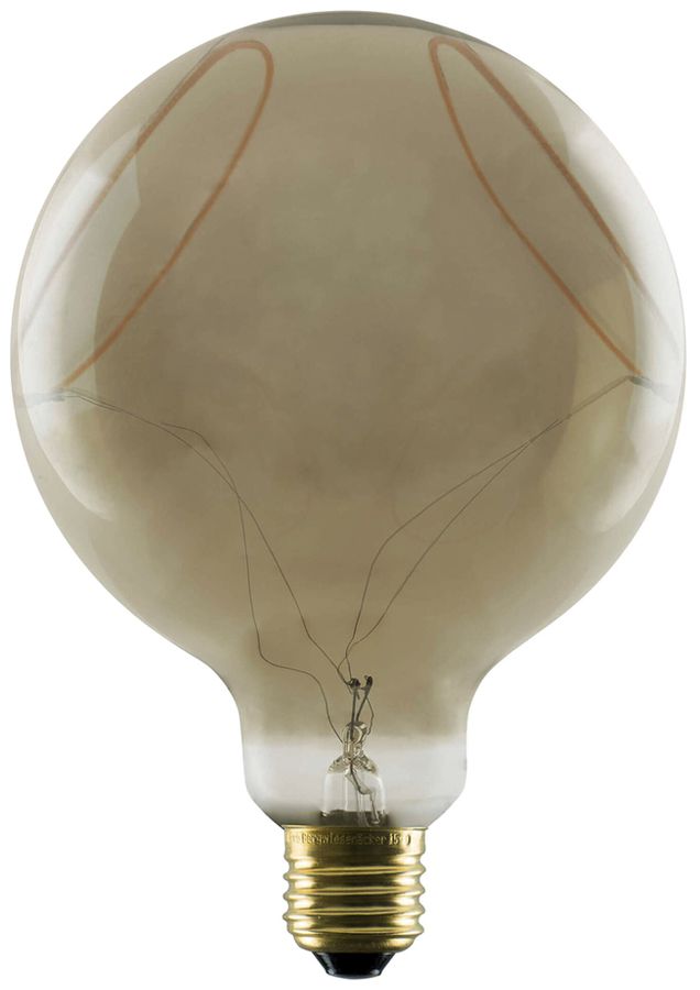 LED-Lampe SLV Globe E27 8W 1900K DIM mattiert Rauch Ø125×180mm