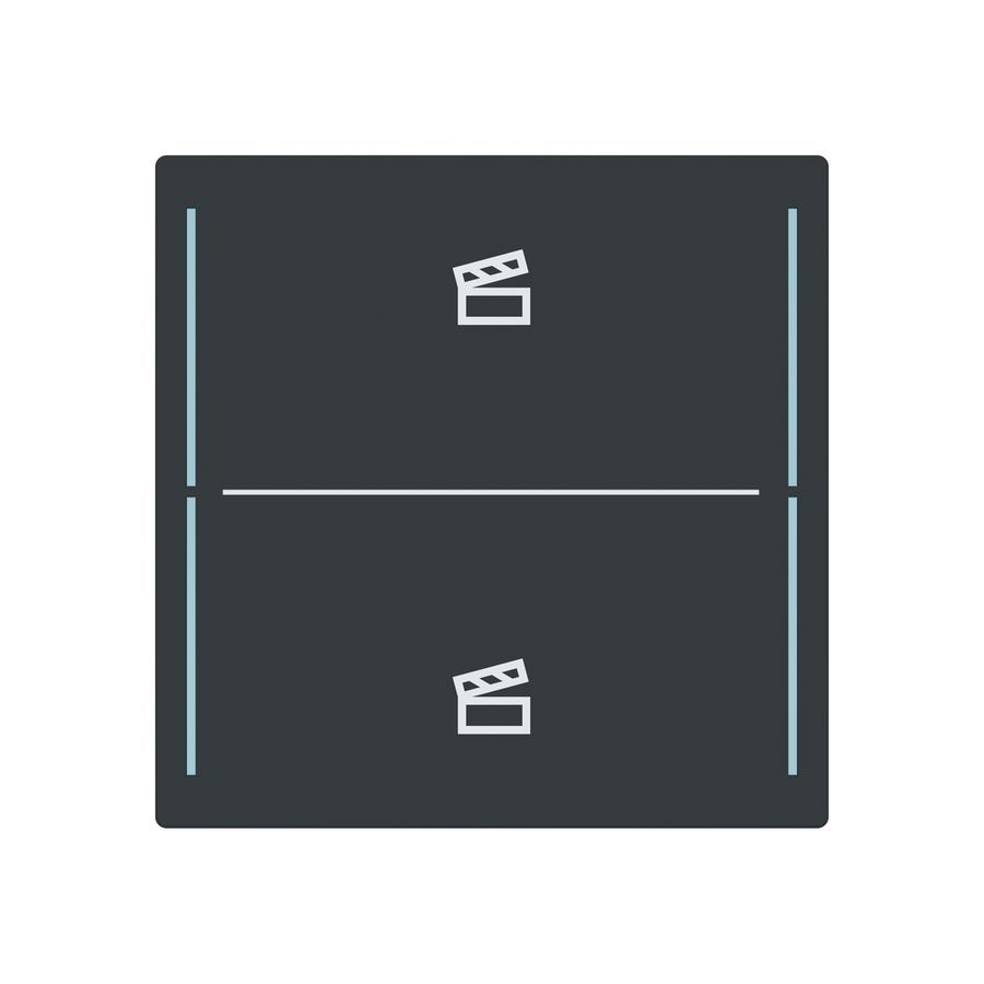 Tasterabdeckung ABB SIDUS touch 2-fach "Taster-Szene" anthrazit