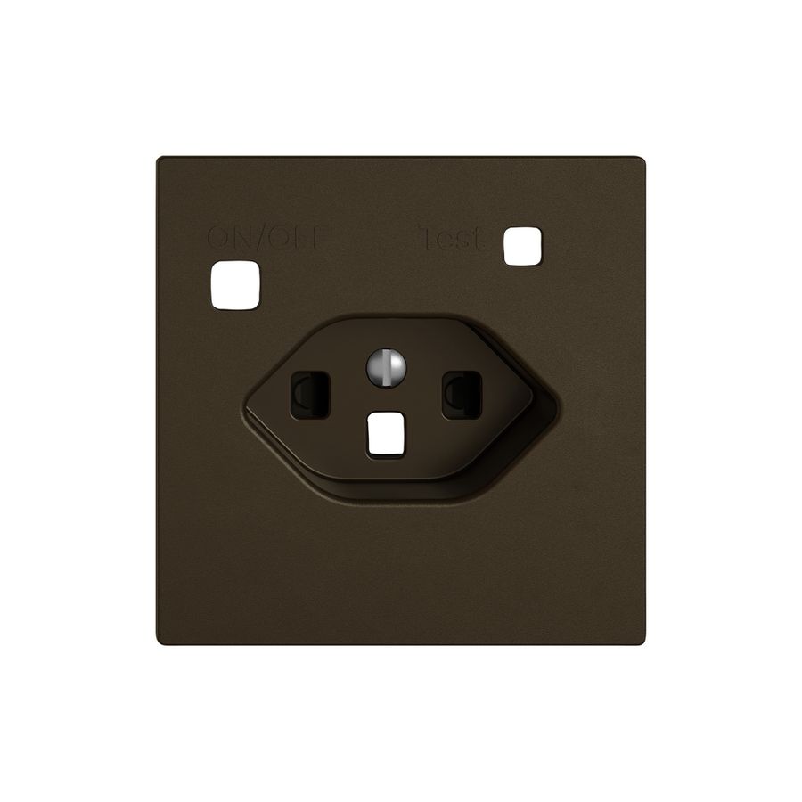 Montageset EDIZIO.liv SNAPFIX® f.Fehlerstrom-Schutzsteckdose Typ 23 Shutter br