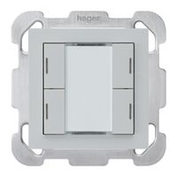 UP-Taster kallysto B KNX 4× RGB LED s/e-link hellgrau