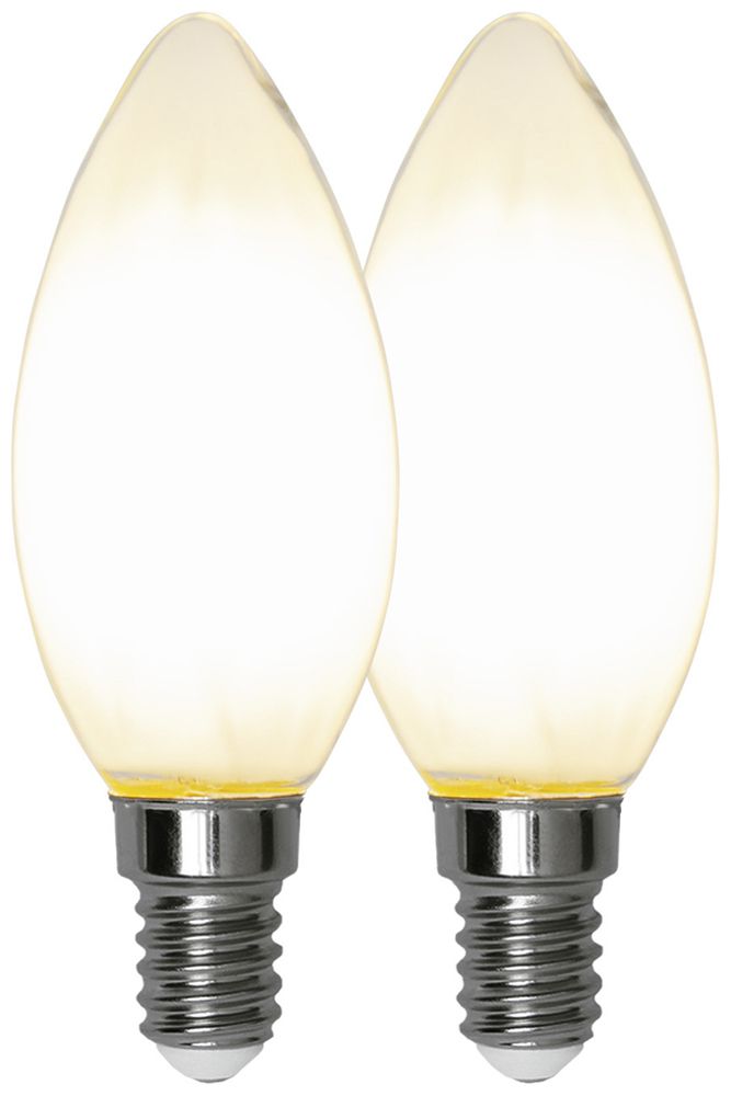 LED-Lampe E14 4.5W 470lm 2700K opal Ø35×97mm Duo Pack