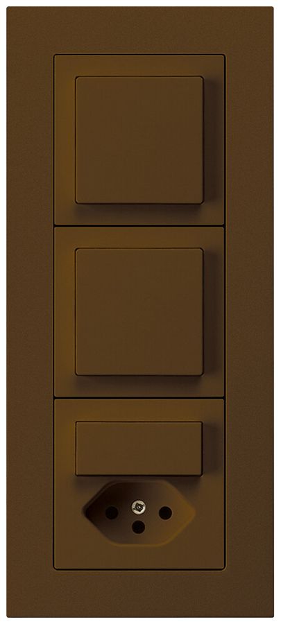 UP-Kombination kallysto.pro Gr.I-I-I vertikal 2×Schalter S3+S3/Typ 13 braun