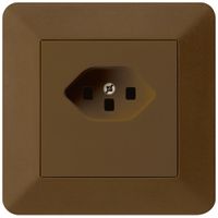 UP-Steckdose kallysto.trend T23 braun Schraubklemme