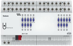 Actionneur de jalousie AMD Theben JM 8 T KNX, 8-fois, 24V