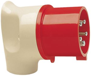 Fiche coudée mondo 5L 32A 6h IP44 blanc perle