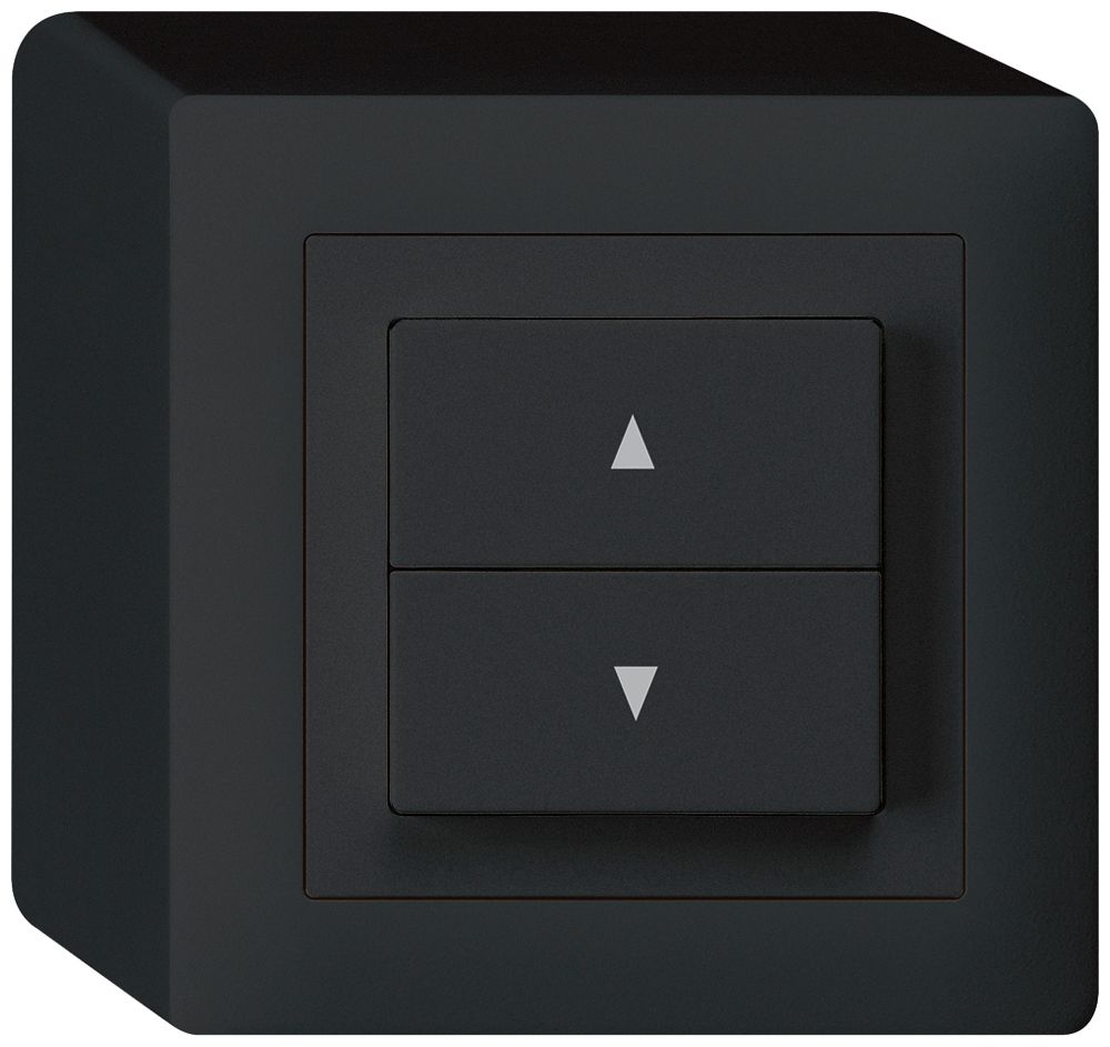 Interruttore per tapparelle AP kallysto 2 tasti di comando nero mors.innesto