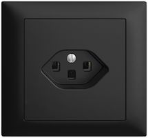 Prise INC EDIZIOdue T23 16A noir avec bornes enf.