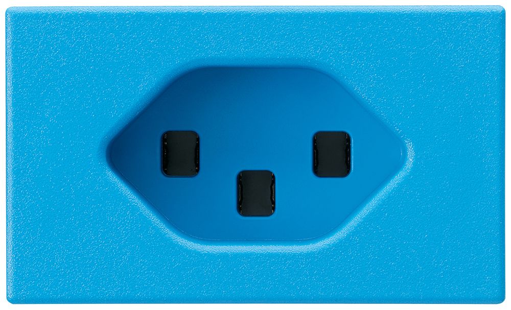 EB-Steckdose FLF Hager Typ 23 blau mit Steckklemmen