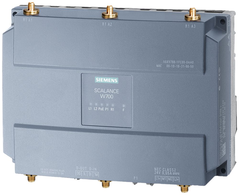 IWLAN Access Point Siemens SCALANCE W788-2 RJ45 2.4/5GHz 6×R-SMA 2×450Mbit/s