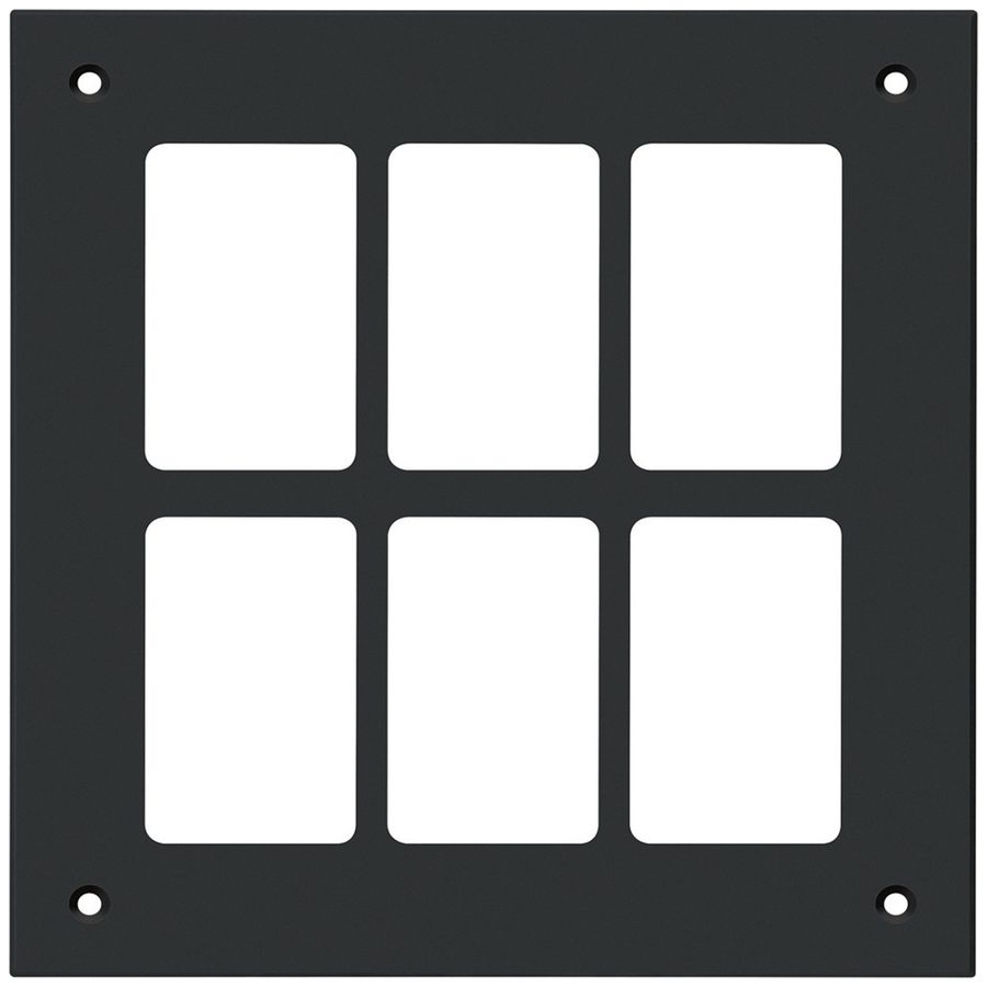 Plaque de montage Hager FLF 3/5 2×3 aluminium anodisé no