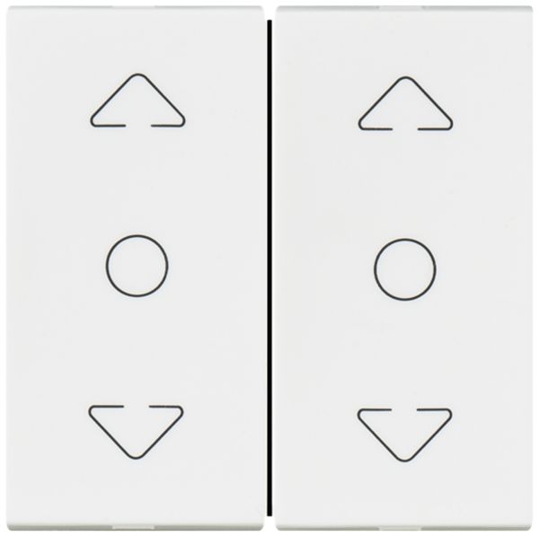 EB-Storenschalter MOS 2×AV/1L weiss AUF/STOP/AB 2 Module