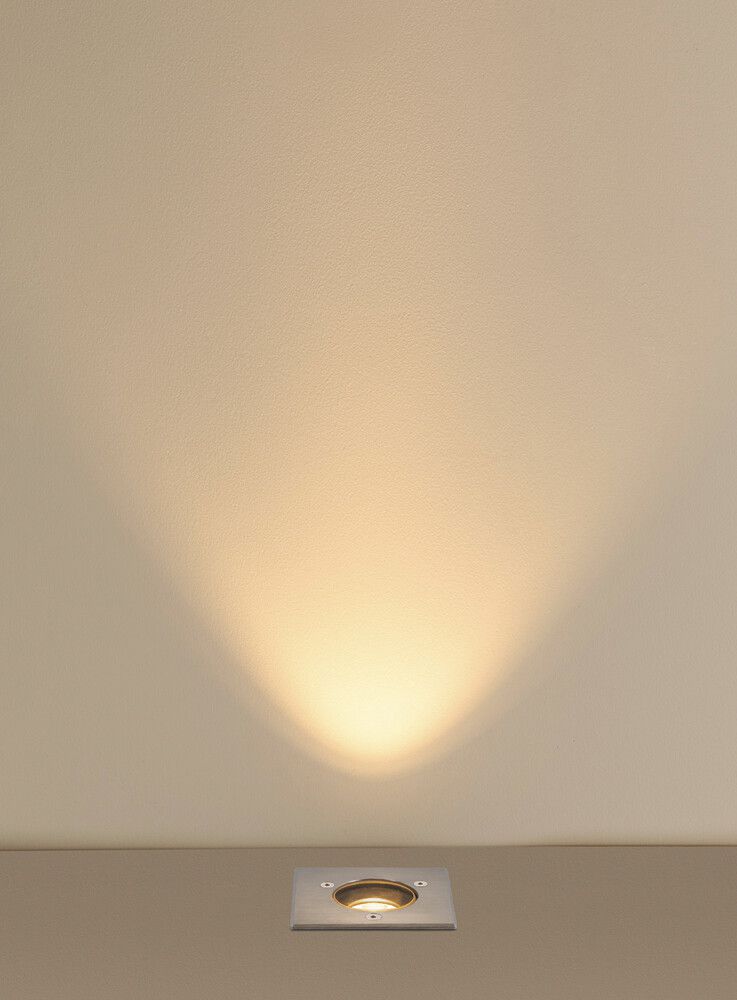 EB-LED-Bodenleuchte SLV DASAR S IP67 4W 350lm 830 24° 95×95mm Edelstahl
