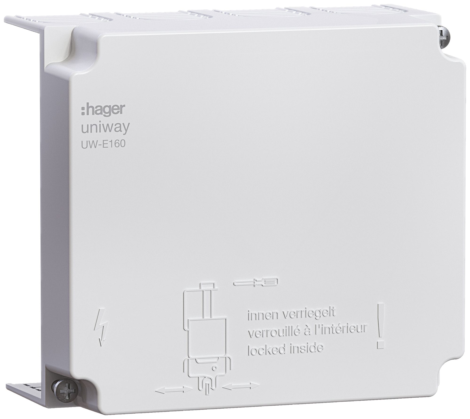 Haube Hager uniway für Einspeiseblock 160A, 3LN, Breite 108mm