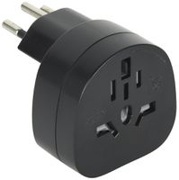 Reiseadapter Stecker T12/ IT BRA UK USA Japan AUS China schwarz