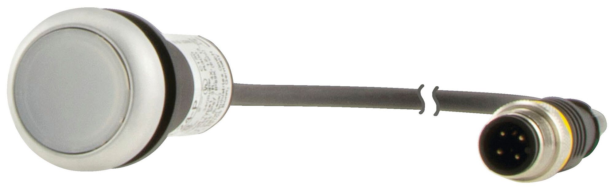 Poussoir lumineux Eaton C22-DL-W-K10-24-P1 plat blanc Ø22.5mm 1NO IP67/IP69K