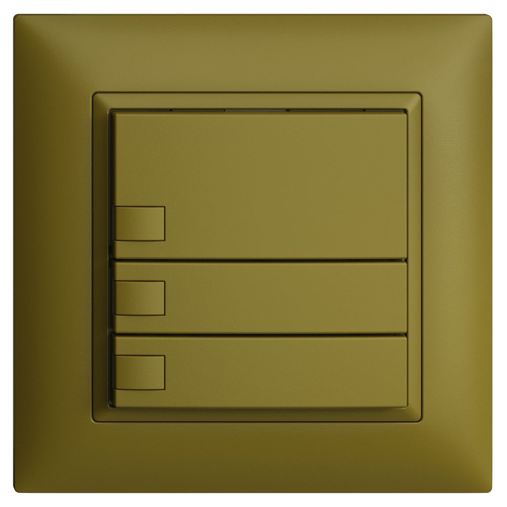 UP-KNX-Taster RGB EDUE FMI, 250mW, o.LED, 3×Taste, 1×Tastenb., ov