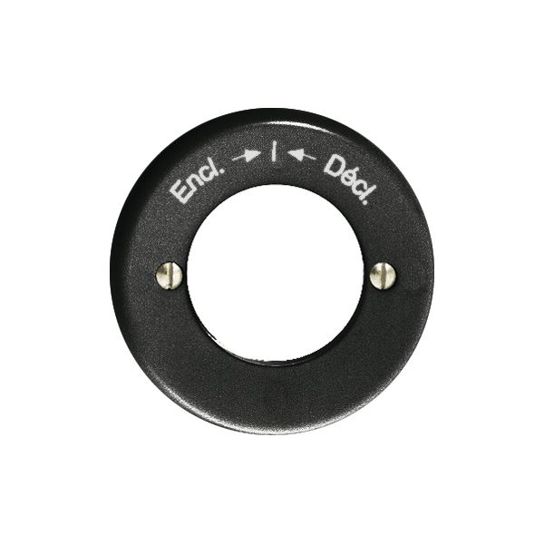 Kit front. Encl. -I-Décl. noir pour contact rot.imp.à clé FH