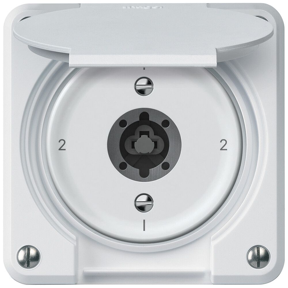 Interrupteur à clé ENC robusto interrupteur va et vient 16A 250V 86×86mm blanc