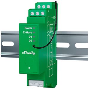 REG-RF-Dimmaktor Shelly Wave Pro 2PM Dimmer Z-Wave 1×Ausg 1TE