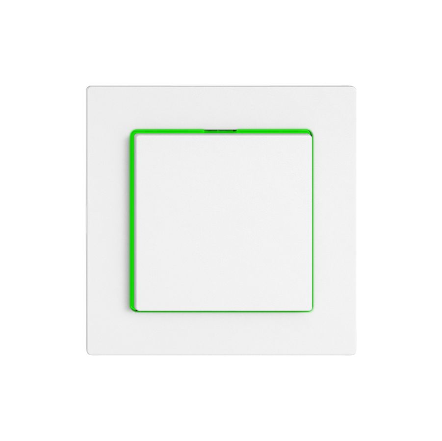 Poussoir EDIZIO.liv SNAPFIX® ARL/1P éclairage latéral vert bc