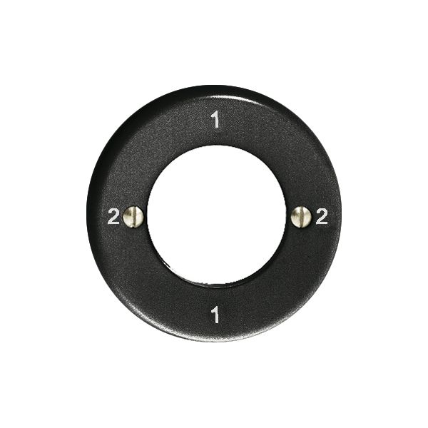 Frontset Feller 2-1-2-1 schwarz für Schlüsselschalter