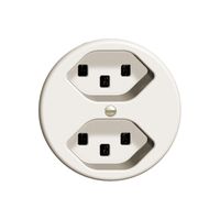 Presa FH 2×T23 16A bianco, con morsetti innest.