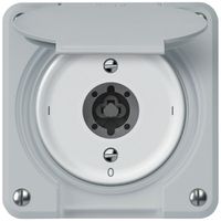 Interruttore a chiave robusto interruttore on/off 1 polo 16A 250V 86×86mm grigio
