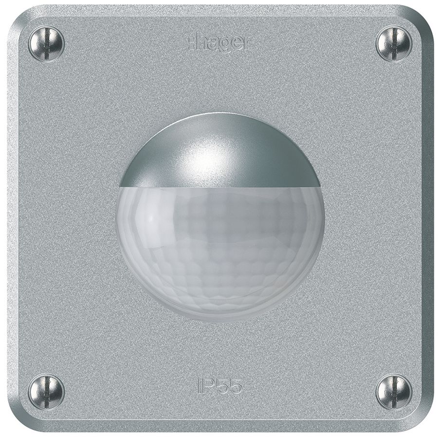 Frontset Hager robusto IP55 Z für Bewegungsmelder aluminium