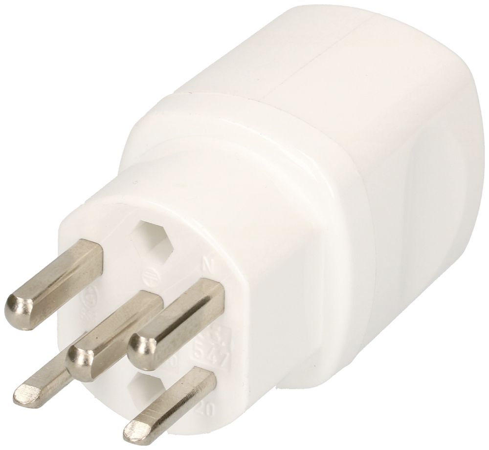 Stecker Typ 25 MH 3L+N+PE 16A 400/250V weiss