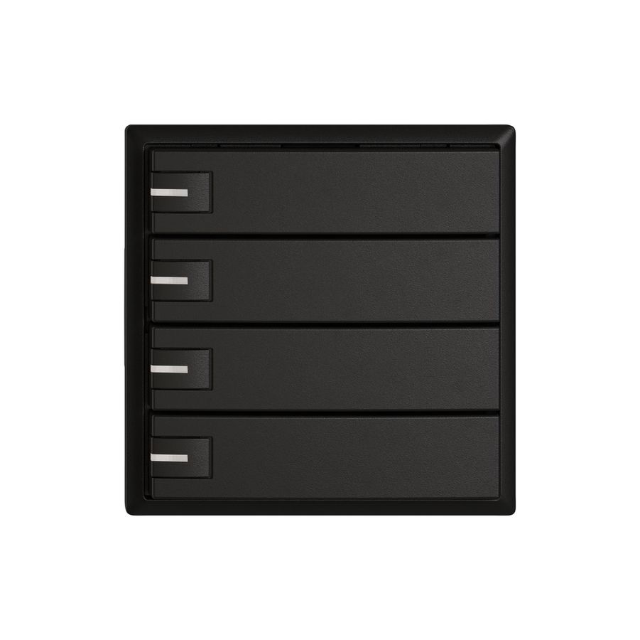 Poussoir KNX RGB EDIZIO.liv SNAPFIX® capteur temp.RGB-LED 4× comm.1T no