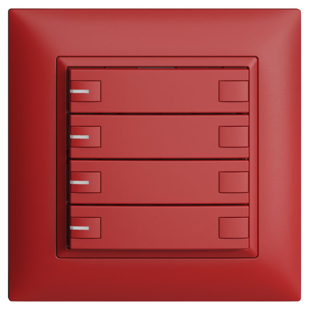 UP-KNX-Taster RGB EDUE FMI, 250mW, m.RGB-LED, 4×Taste, 2×Tastenb., ber