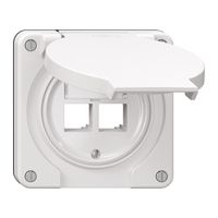 Kit di montaggio Feller S-One EASYNET N.CO, per 2×RJ45, profondità 28 mm, bianco