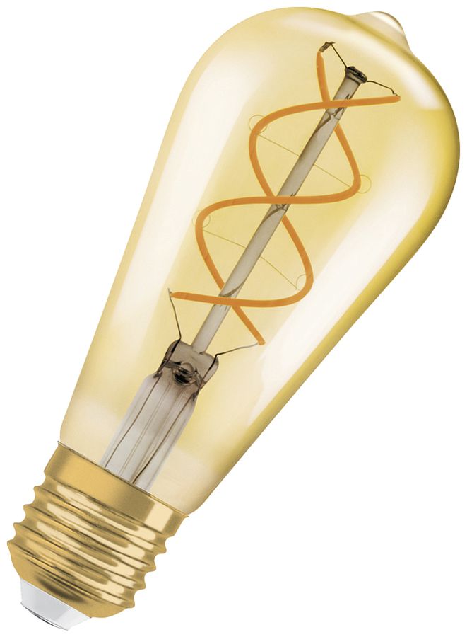 Lampada LED LEDVANCE Vintage Edison E27 4W 300lm 2000K REG Ø64×143mm chiaro oro