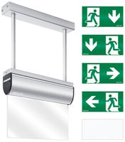 Notleuchte ESYLUX SLD EL LED IR 230V 3W IP40 3h Aluminium Pendelmontage