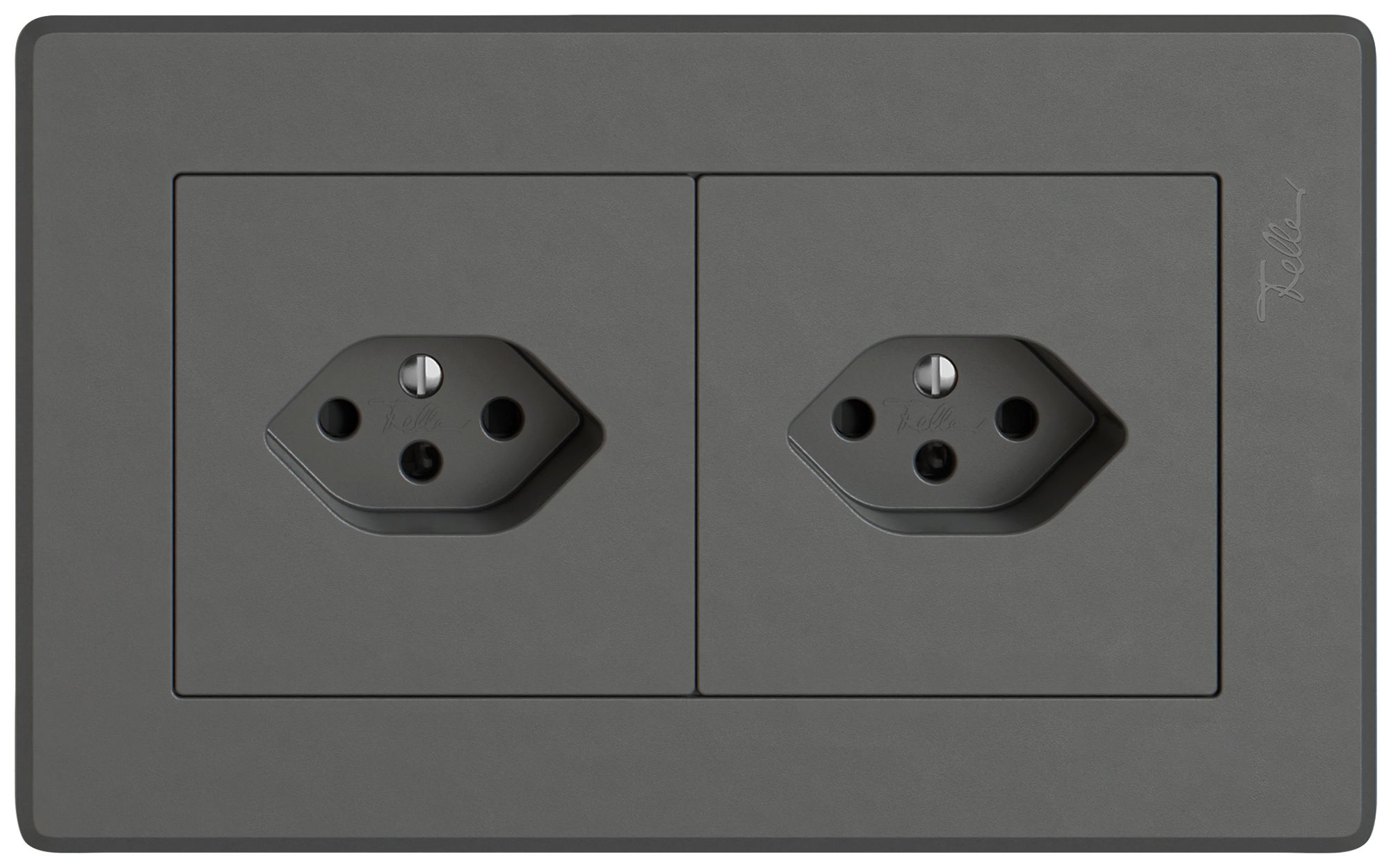 UP-Kombination EDIZIO.liv SNAPFIX® 1×2 96×156mm 1×T13+1×T13 dunkelgrau