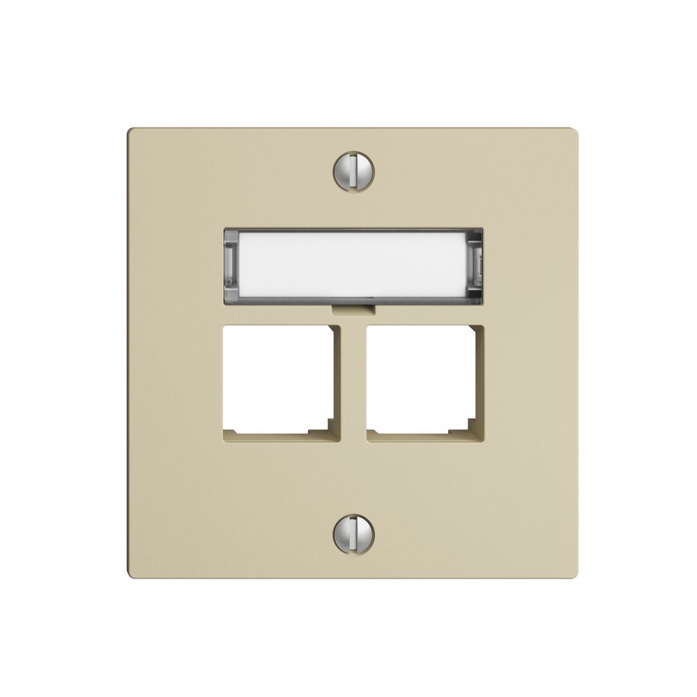 Kit di montaggio S-One EDIZIOdue F per 2×RJ45 diritto, vanille