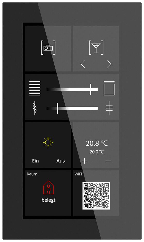 UP-Touchpanel KNX MDT BE-GTSP6TS.01S 6" Lautsprecher Glas schwarz