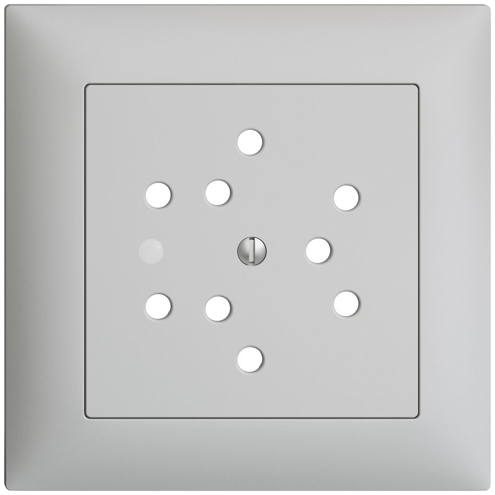 UP-Frontset EDIZIOdue hellgrau 88×88mm 3×T12 mit Linse