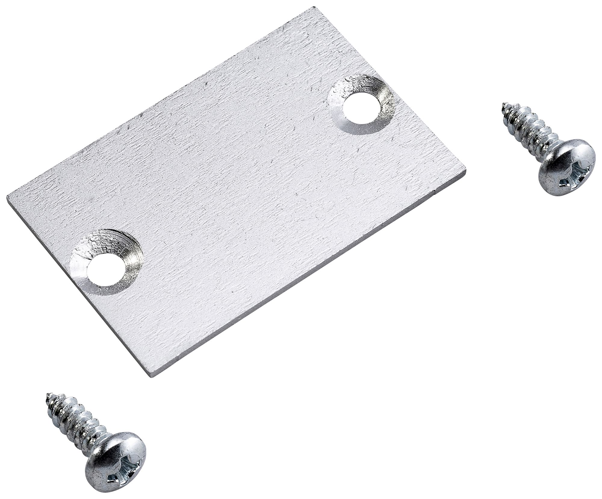 Piastra terminale per canale ELBRO, alluminio, 45×30mm, con viti