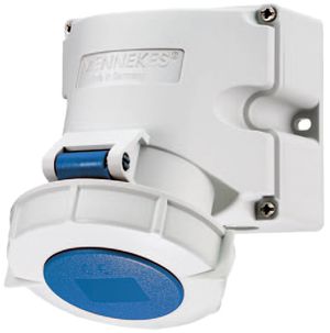 Presa AP CEE 32A 3P 6h 230V blu IP67 Mennekes