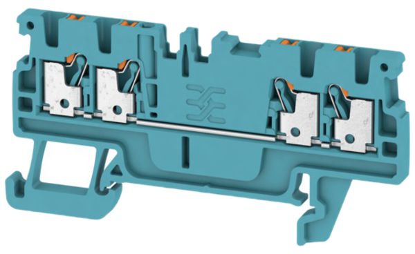 Borne de passage Weidmüller A4C PUSH IN 1.5mm² 4 connex.TS35 bleu