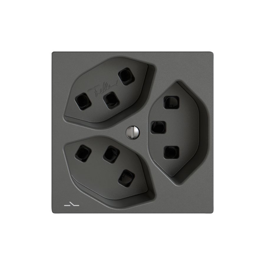 Prise EDIZIO.liv SNAPFIX® 3×T23 1×S grf